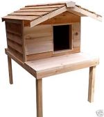 Outdoor Cat House Large Insulated Cedar House with Lounging Deck Free Shipping